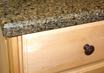 quartz countertop and cabinet drawer